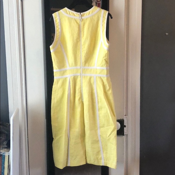 Calvin Klein size 2 yellow and white dress - Picture 3 of 5